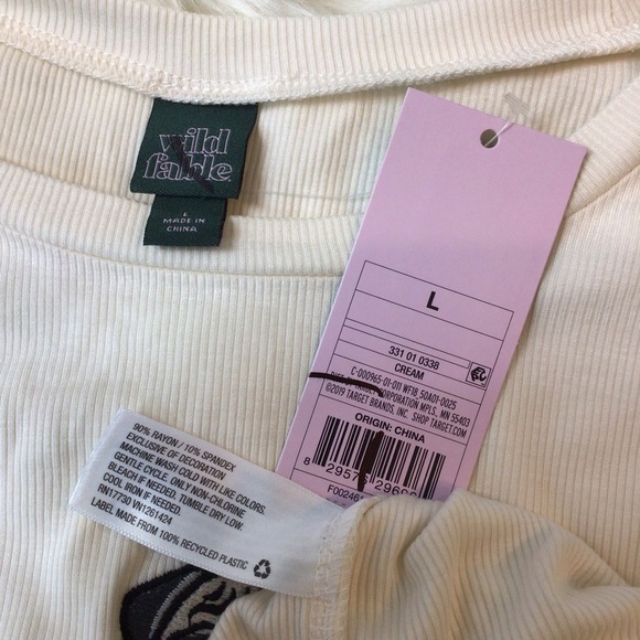 Wild Fable Pug Ribbed Long Sleeve Fitted Top - Picture 12 of 12